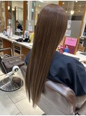 アッシュカラー×ロングヘア