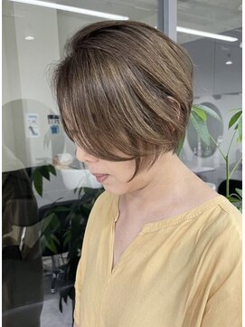 GBG 宇都宮 くびれショートボブ40代50代グレイカラー白髪染め白髪ぼかし