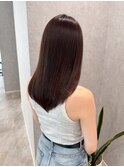 サラツヤロングベージュカラーブリーチしない透明感カラー
