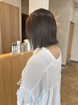 ユニカ 宇都宮(yunica) グレージュ ブリーチ ぱつんとボブ