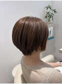 乾かすだけで決まる♪大人可愛い艶髪ショートボブ