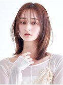 【over hair】ウォームベージュ×ミディアムレイヤー