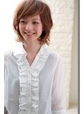 前髪深めのナチュラルボブ/30代40代50代札幌駅美容室