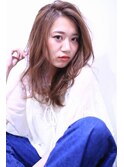 【MAHALO鈴木】　センターパート×ハニーヘアー