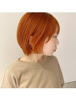 キルト(kilto.) アプリコットオレンジ×伸ばしかけショートボブ◎20代30代