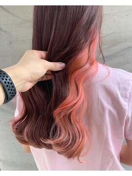 アッシュタカサキ(ash takasaki) 20代30代★ツヤ感×シアーピンク◎大人インナーカラー