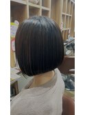 前下がり/大人ショートボブ/ハイライト/切りっぱなし