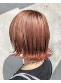 オレンジベージュ×ポイントカラー