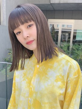コクーン 銀座(Cocoon) ブラントタッセルロブ#切りっぱなしボブ#美髪#ピンクブラウン