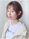 【morio原宿】眉上シースルーバング ナチュラルボブ