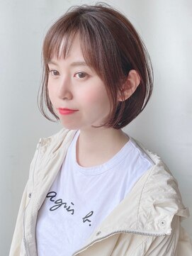 モリオフロムロンドン 原宿本店(morio from London) 【morio原宿】眉上シースルーバング ナチュラルボブ