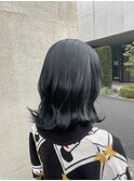 *ブリーチなし透明感カラー就活カラー暗髪黒髪ブルーブラック