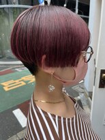 ロイド(Royd.)&nbsp;ピンクカラー刈り上げ2ブロック韓国マッシュ