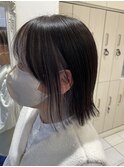 切りっぱなしボブ×インナーカラー