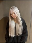 ロングホワイト/ホワイトカラー/ホワイトブロンド