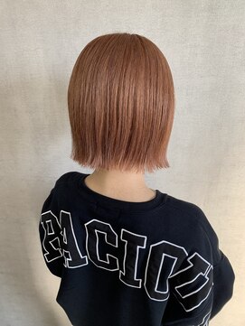 トリコ(ToricO) ピンクベージュ×切りっぱなし　チェリーレッド　ワインレッド