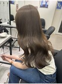韓国 くびれロング レイヤー ワンホンヘア 小顔前髪
