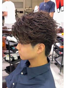 オーシャントーキョー 心斎橋(OCEAN TOKYO WEST) フェザーショートニュアンスパーマセンターパート