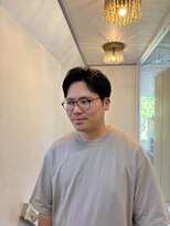 ソイクフ(SOY KUFU)&nbsp;20代30代40代◎MEN'SHAIRツーブロックブルーブラックマッシュ