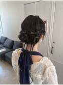 ツインお団子×三つ編み