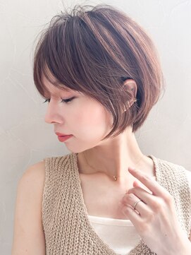 アグノス 青山(Agnos) 小顔ショートボブココアベージュオリーブグレー