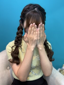 リエラ 新宿(RIERA) 髪リボンツイン編みおろし