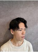 清潔感のある爽やかなアップバング×ツイストスパイラルパーマ！