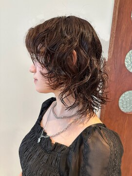 ホロ 渋谷(hollo) ボブウルフパーマミディアムウルフレイヤーパーマ