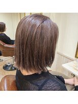 ヘアーズ ロッソ(hair's ROSSO)&nbsp;ブリーチオンカラー　外ハネボブ[30代40代50代]