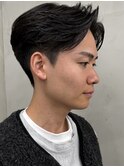 メンズ/センターパート/ニュアンスパーマ/アップバング
