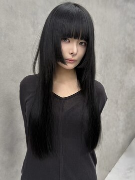 アイヴァン(AIVAN) 姫カット 重めバング ブルーブラック i