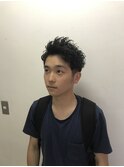 メンズショート無造作刈り上げツーブロックスタイル