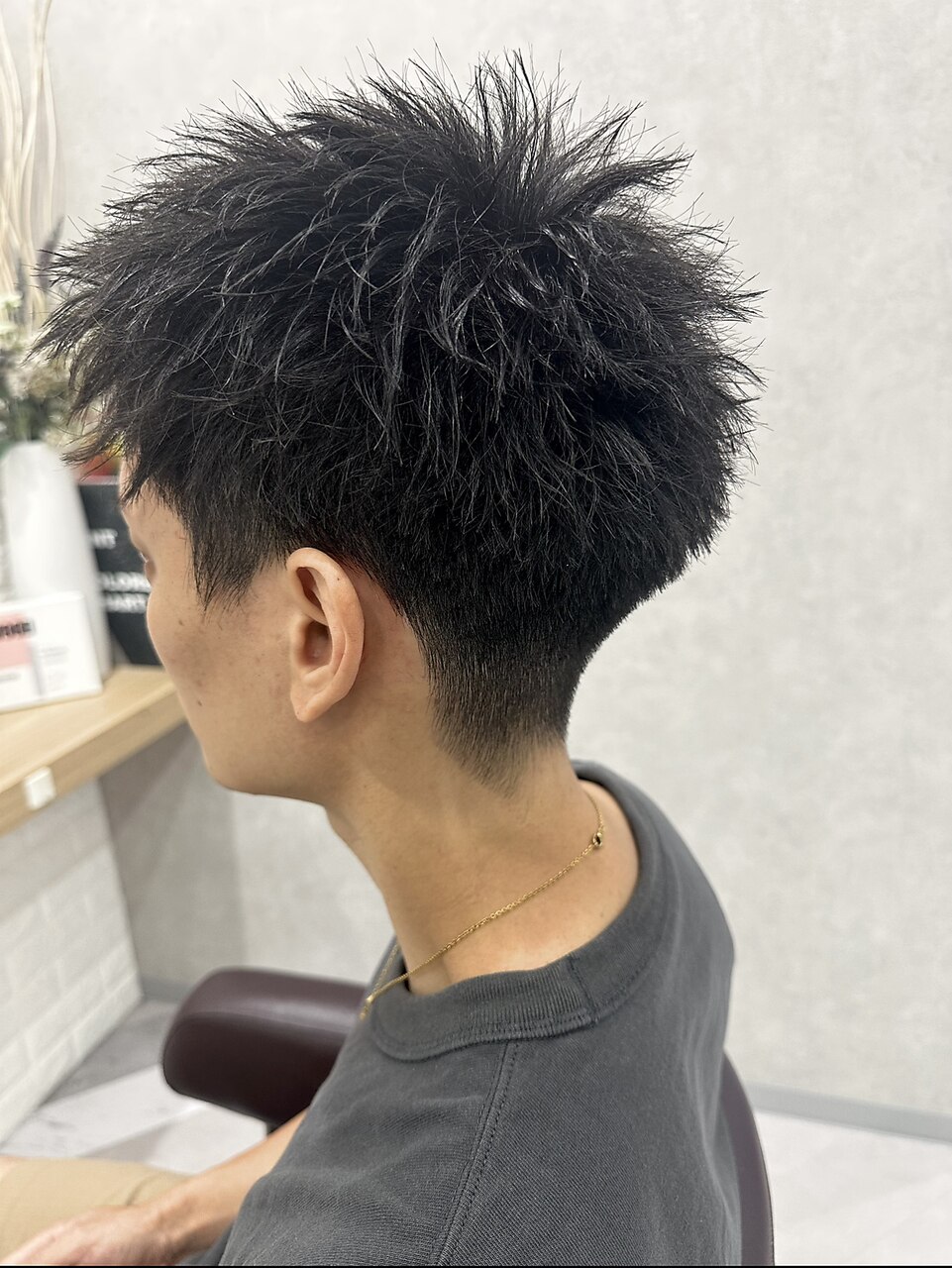 スパイキーショートソフトモヒカンツーブロック：L184291576｜ジェイド