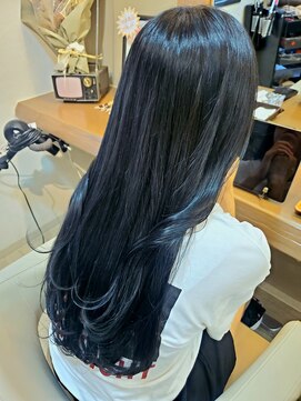 モンプルポ(momp repos) ブルーブラック/酵素カラー/寒色カラー【宝塚/逆瀬川】