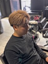 アウル 心斎橋(owl)&nbsp;ミルクティーベージュ/センターパート/ダブルカラー/ブリーチ