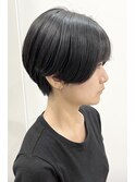 【松戸 アイダ】黒髪ハンサムショート刈り上げ無し