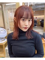 レル(lelu)&nbsp;ブリーチなし　オレンジブラウン