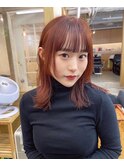 ブリーチなし オレンジブラウン