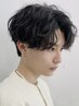 メンズカット+スパイラルパーマ￥13000#銀座#メンズパーマ#波巻きパーマ#眉毛