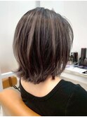 くびれウルフ☆ハイライト◎くすみベージュ◎30代40代50代