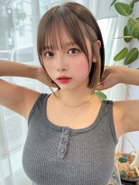 レイリー 原宿 表参道(Rayreee)&nbsp;透け感バングの内巻きインナーボブ/小顔カット/前髪カット