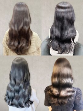 アース 明石店(EARTH) ナチュラルブルーブラック艶感ストレート美肌透明感ブルーカラ