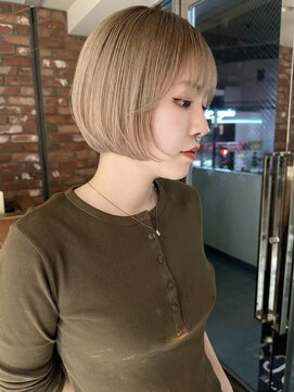 ボコカ(bococa) ショート丸みボブミルクティーベージュ