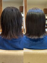 ミラバイケンジ 藤沢(Mira by KENJE)&nbsp;３０代ママさん朝楽になる髪質改善外はねボブ