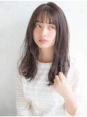 大人可愛いシースルーラフカール