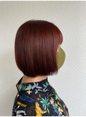 【Gree小川真由美】赤味カラー*ツヤカラー*艶ボブ
