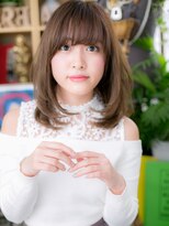 カバーヘア ブリス 戸田公園西口店(COVER HAIR bliss)&nbsp;シースルー前髪ガーリーアッシュオリーブc5戸田公園20代30代40代