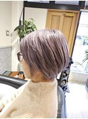 白髪ぼかしラベンダーアッシュ