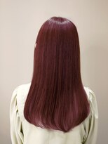 アース 東戸塚店(HAIR & MAKE EARTH) 20代30代大人可愛い韓国風ダブルカラーブリーチチェリーレッド