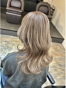 ブレンド 渋谷(BLend) 前髪アンブレラカラーこなれミディイメチェンウェーブパーマ